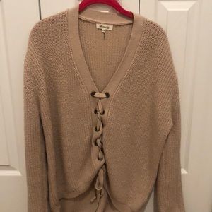 Cute lace up sweater